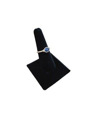 Judith Ripka 14k Gold Opaque Sapphire Solitare Ring 7